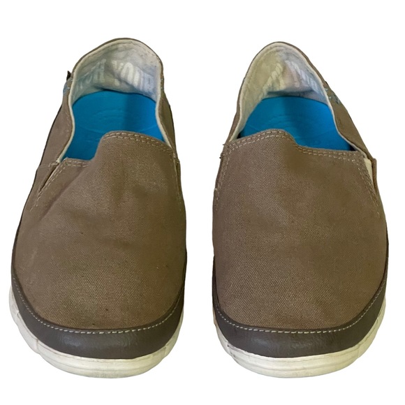 Crocs stretch sole canvas slip on loafer shoes heel drop women’s size 8 - Picture 3 of 6
